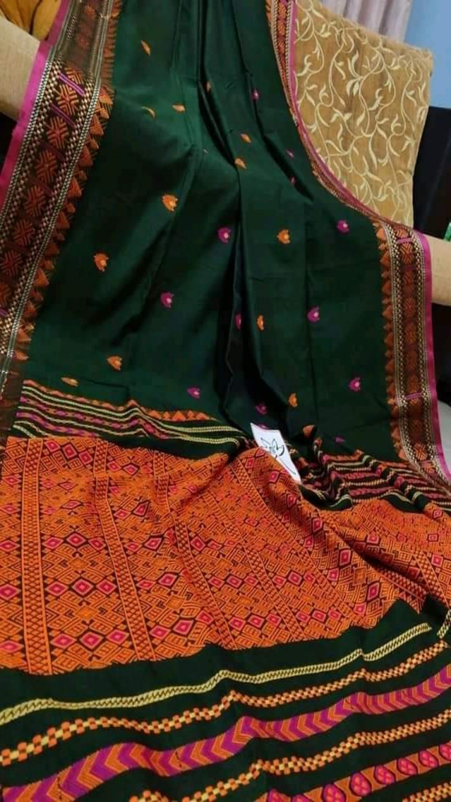 Silk saree - Sampa Das-Revivalist of the Golden Muga silk of Assam