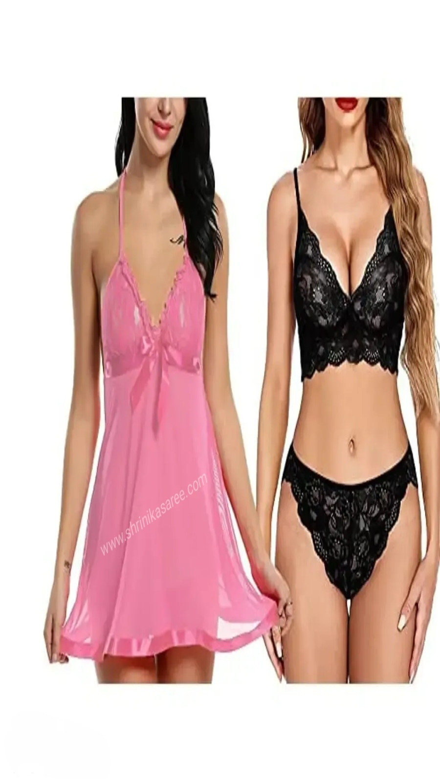 Satin Fashionable Sleeveless Comfortable Baby Doll Nightwear with 2 piece  Bra & Thong Lingerie Set at Rs 599/piece | Lingerie Dress in Mumbai | ID:  19703705473